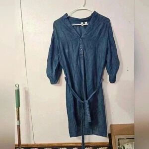 Tacera demin colored midi dress!